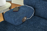 Acklen Place Navy 3-Piece Dual Power Reclining Modular Sofa with RAF Chaise by Ashley at Eve Furniture