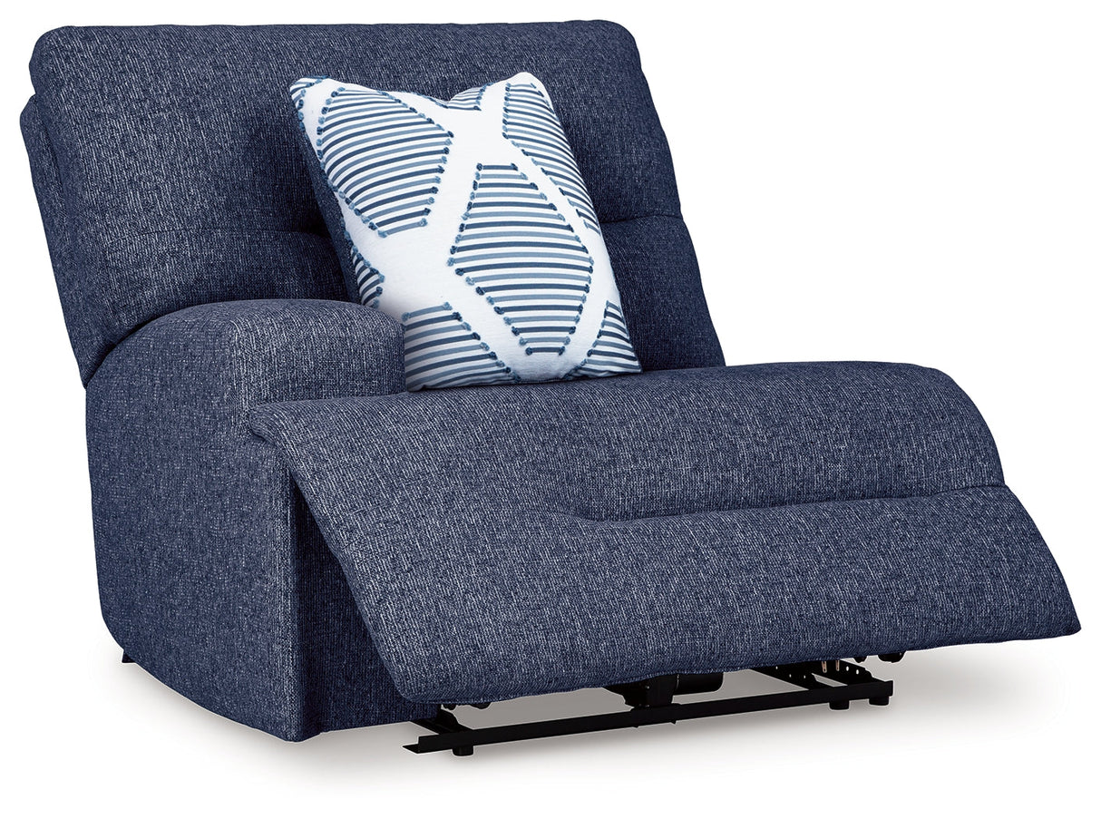Acklen Place Navy 7-Piece Dual Power Reclining Modular Sectional by Ashley at Eve Furniture