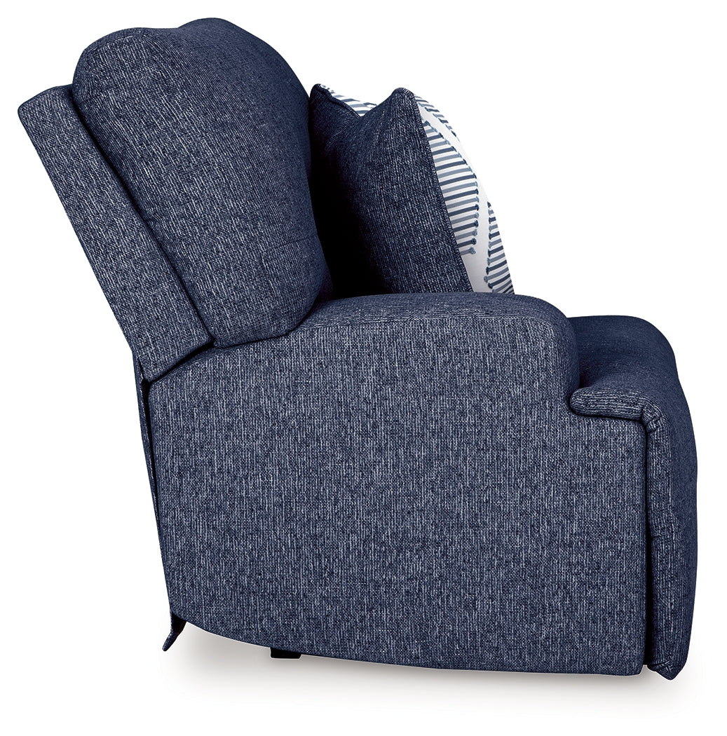 Acklen Place Navy 7-Piece Dual Power Reclining Modular Sectional by Ashley at Eve Furniture
