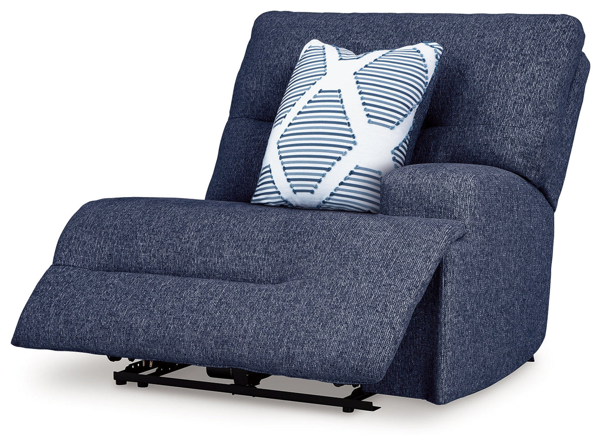 Acklen Place Navy 7-Piece Dual Power Reclining Modular Sectional by Ashley at Eve Furniture