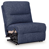 Acklen Place Navy 7-Piece Dual Power Reclining Modular Sectional by Ashley at Eve Furniture