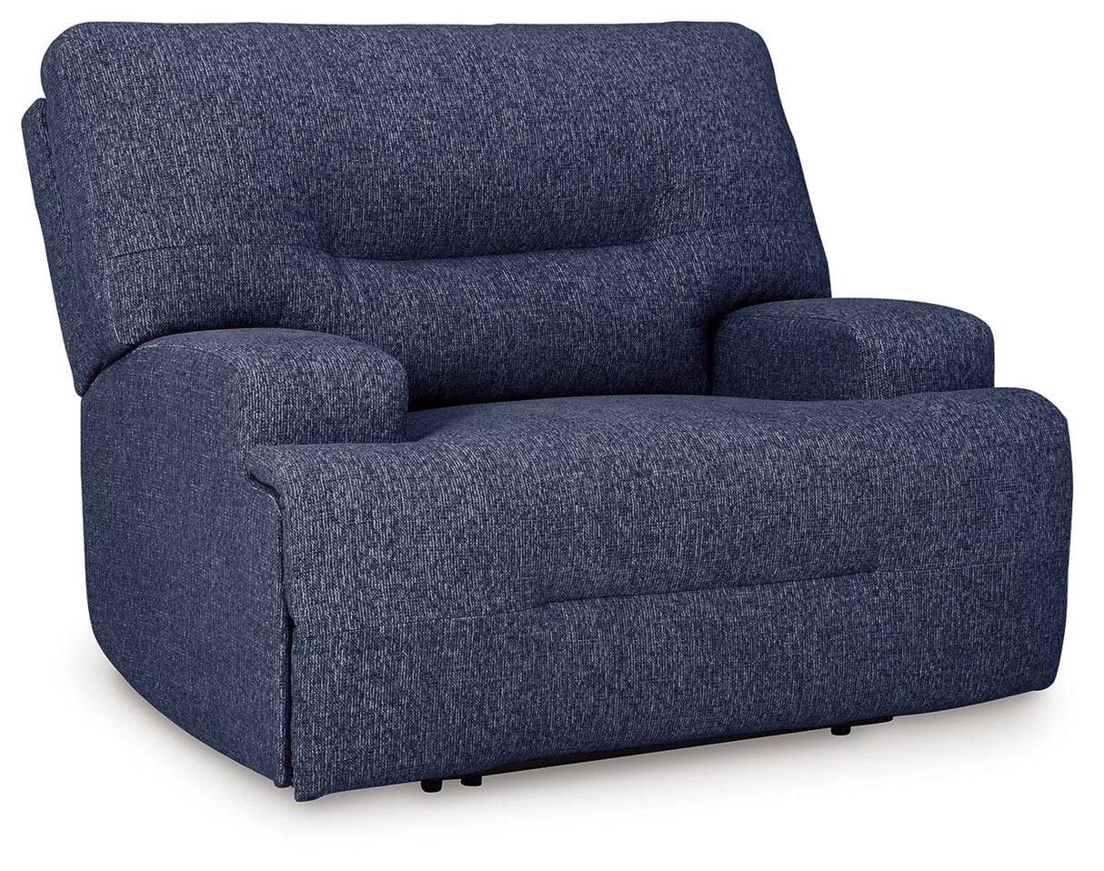 Acklen Place Navy 7-Piece Dual Power Reclining Modular Sectional by Ashley at Eve Furniture