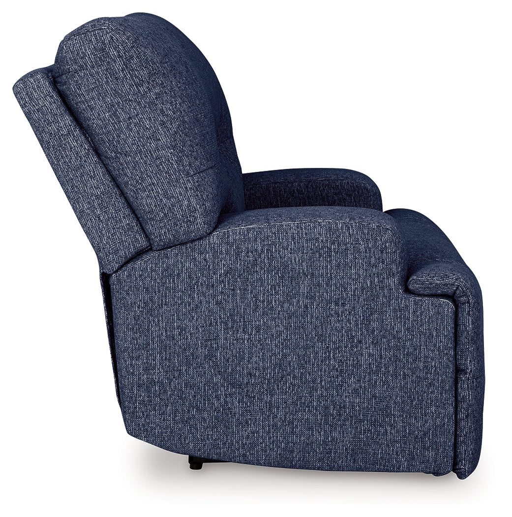 Acklen Place Navy Oversized Power Recliner