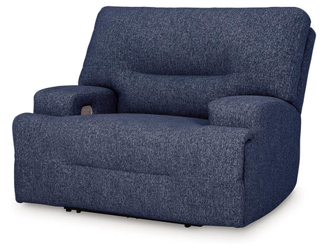 Acklen Place Navy Oversized Power Recliner by Ashley at Eve Furniture