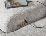 Acklen Place Pewter 3-Piece Dual Power Reclining Modular Sectional with RAF Chaise by Ashley at Eve Furniture
