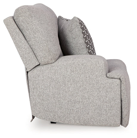 Acklen Place Pewter 5-Piece Dual Power Reclining Modular Sectional by Ashley at Eve Furniture