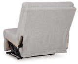 Acklen Place Pewter 5-Piece Dual Power Reclining Modular Sectional by Ashley at Eve Furniture
