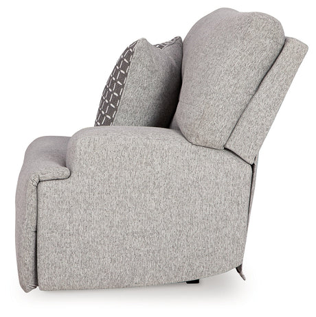 Acklen Place Pewter 5-Piece Dual Power Reclining Modular Sectional by Ashley at Eve Furniture