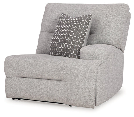 Acklen Place Pewter 5-Piece Dual Power Reclining Modular Sectional by Ashley at Eve Furniture