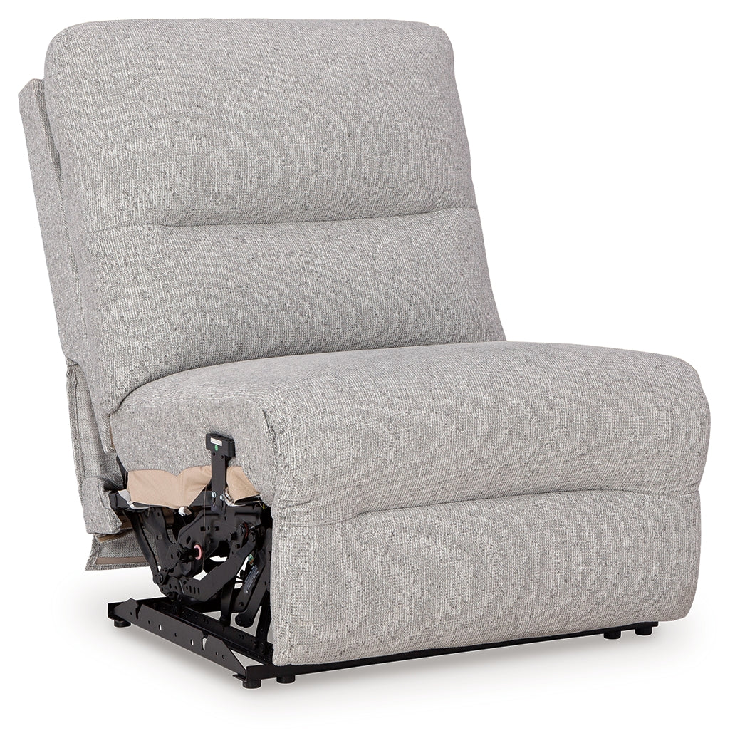 Acklen Place Pewter 5-Piece Dual Power Reclining Modular Sectional by Ashley at Eve Furniture