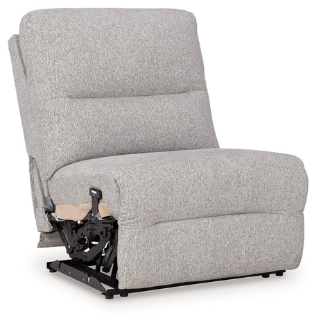 Acklen Place Pewter 5-Piece Dual Power Reclining Modular Sectional by Ashley at Eve Furniture