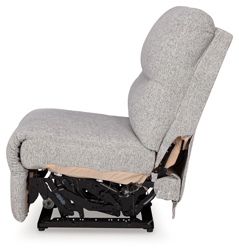 Acklen Place Pewter 5-Piece Dual Power Reclining Modular Sectional by Ashley at Eve Furniture