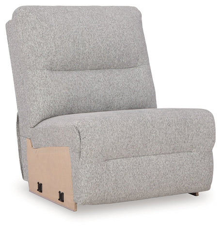 Acklen Place Pewter 5-Piece Dual Power Reclining Modular Sectional by Ashley at Eve Furniture