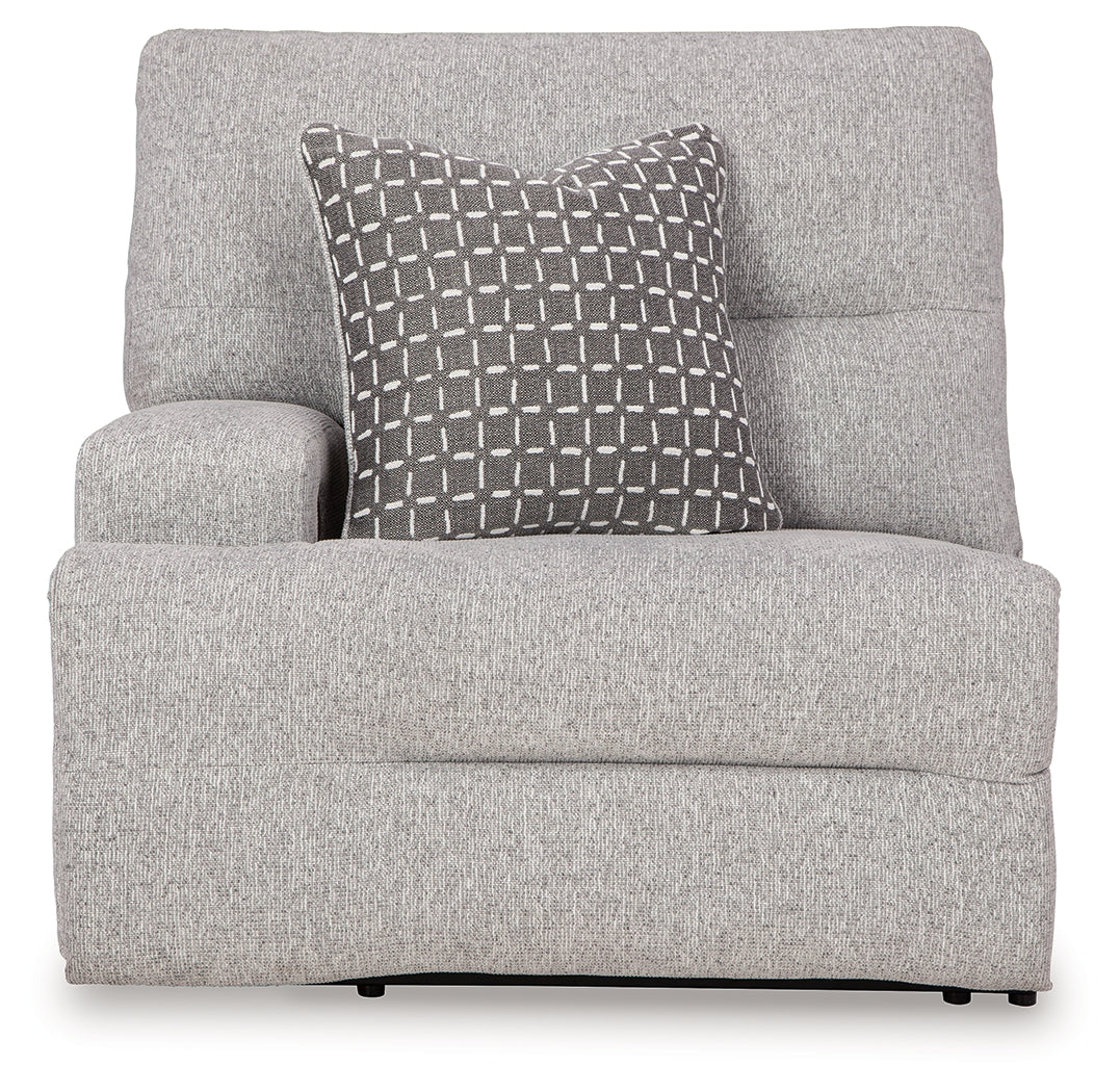 Acklen Place Pewter 5-Piece Dual Power Reclining Modular Sectional by Ashley at Eve Furniture