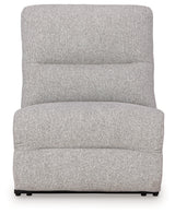 Acklen Place Pewter 5-Piece Dual Power Reclining Modular Sectional by Ashley at Eve Furniture