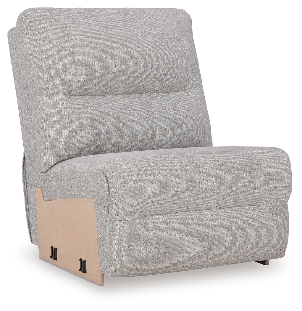 Acklen Place Pewter 5-Piece Dual Power Reclining Modular Sectional by Ashley at Eve Furniture