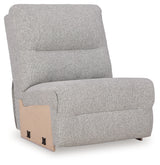 Acklen Place Pewter 5-Piece Dual Power Reclining Modular Sectional by Ashley at Eve Furniture