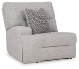Acklen Place Pewter 5-Piece Dual Power Reclining Modular Sectional by Ashley at Eve Furniture