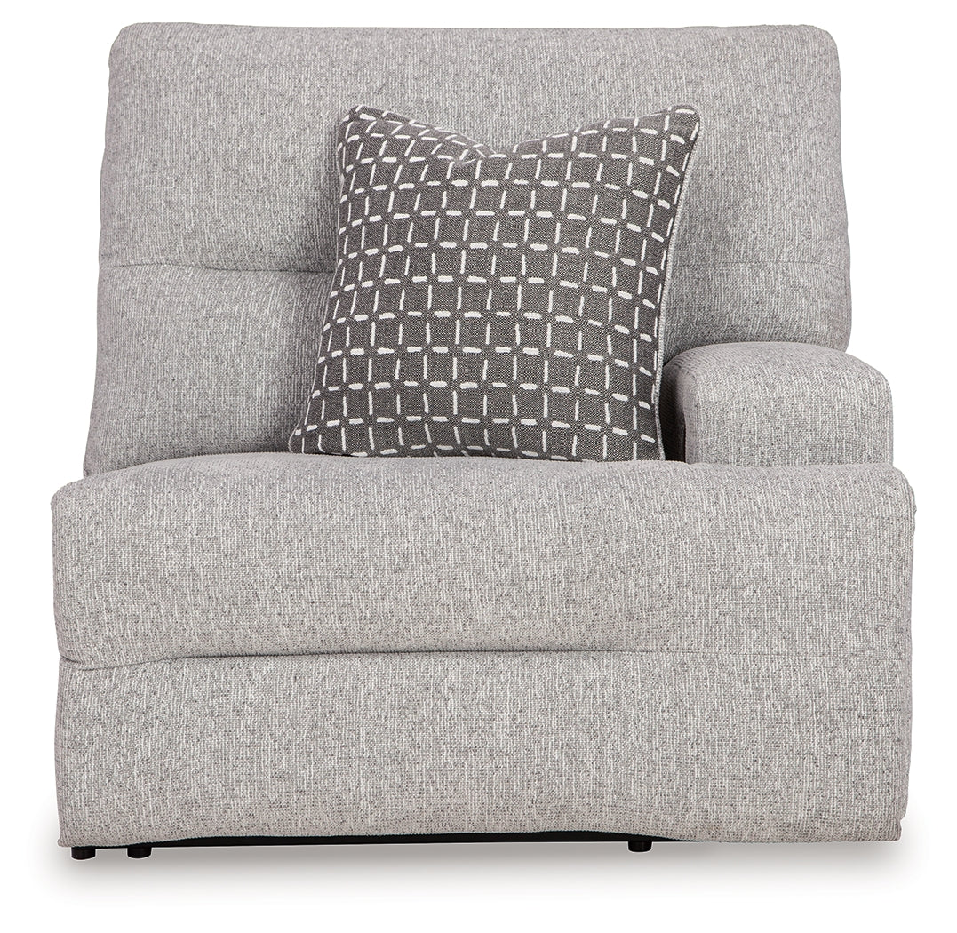 Acklen Place Pewter 5-Piece Dual Power Reclining Modular Sectional by Ashley at Eve Furniture