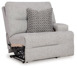 Acklen Place Pewter 5-Piece Dual Power Reclining Modular Sectional by Ashley at Eve Furniture