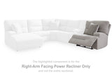Acklen Place Pewter 5-Piece Dual Power Reclining Modular Sectional by Ashley at Eve Furniture