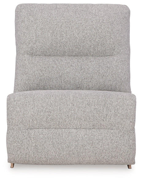 Acklen Place Pewter 5-Piece Dual Power Reclining Modular Sectional by Ashley at Eve Furniture