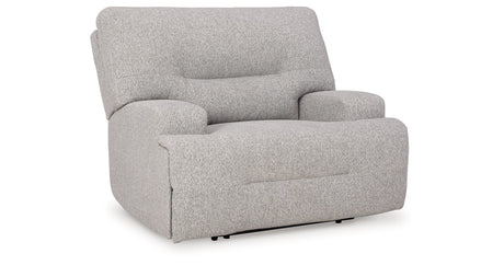 Acklen Place Pewter Oversized Power Recliner by Ashley at Eve Furniture