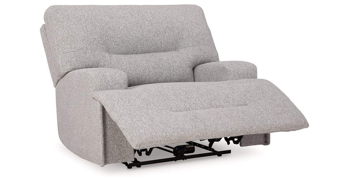 Acklen Place Pewter Oversized Power Recliner by Ashley at Eve Furniture