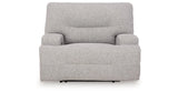 Acklen Place Pewter Oversized Power Recliner by Ashley at Eve Furniture