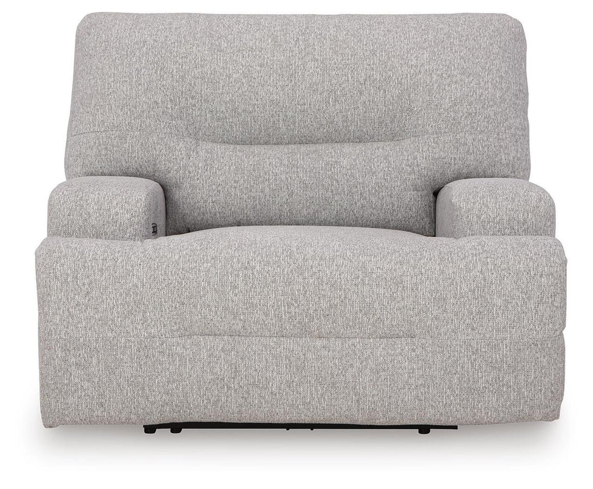 Acklen Place Pewter Oversized Power Recliner by Ashley at Eve Furniture