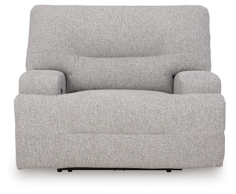 Acklen Place Pewter Oversized Power Recliner by Ashley at Eve Furniture