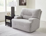 Acklen Place Pewter Oversized Power Recliner by Ashley at Eve Furniture