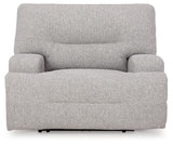 Acklen Place Pewter Oversized Power Recliner by Ashley at Eve Furniture