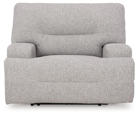 Acklen Place Pewter Oversized Power Recliner by Ashley at Eve Furniture