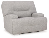 Acklen Place Pewter Oversized Power Recliner by Ashley at Eve Furniture