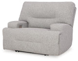 Acklen Place Pewter Oversized Power Recliner by Ashley at Eve Furniture