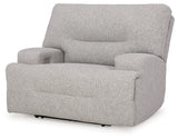 Acklen Place Pewter Oversized Power Recliner by Ashley at Eve Furniture