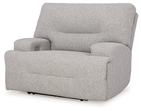 Acklen Place Pewter Oversized Power Recliner by Ashley at Eve Furniture