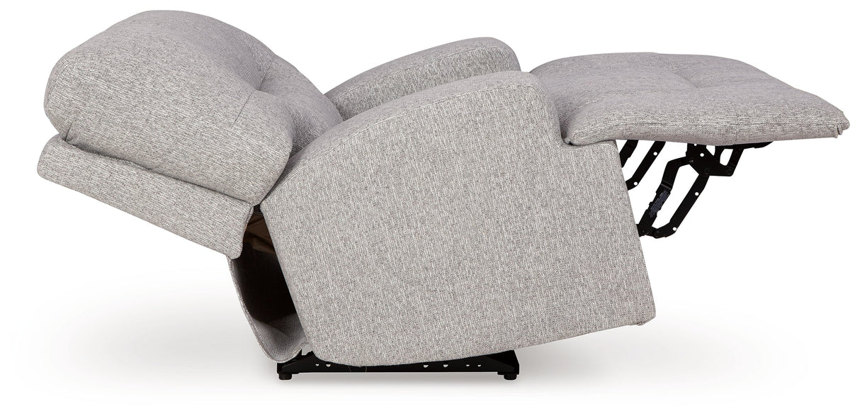 Acklen Place Pewter Oversized Power Recliner by Ashley at Eve Furniture