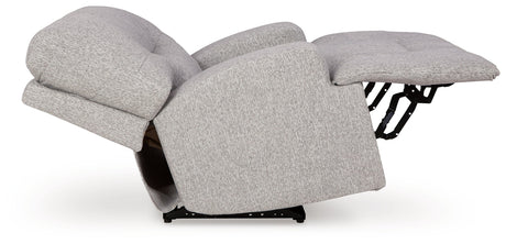 Acklen Place Pewter Oversized Power Recliner by Ashley at Eve Furniture
