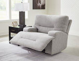 Acklen Place Pewter Oversized Power Recliner by Ashley at Eve Furniture