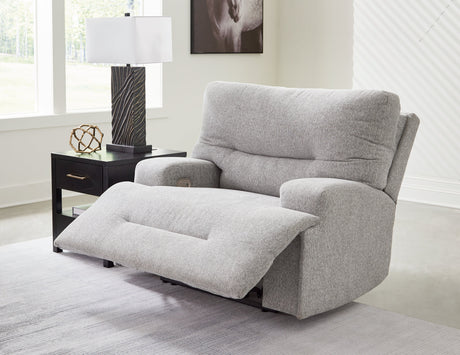 Acklen Place Pewter Oversized Power Recliner by Ashley at Eve Furniture