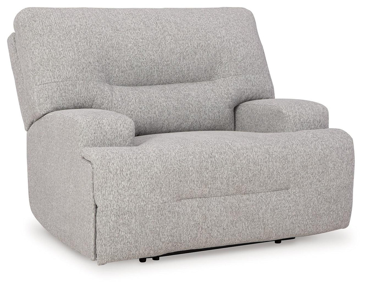 Acklen Place Pewter Oversized Power Recliner by Ashley at Eve Furniture