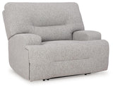 Acklen Place Pewter Oversized Power Recliner by Ashley at Eve Furniture