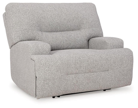Acklen Place Pewter Oversized Power Recliner by Ashley at Eve Furniture