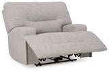 Acklen Place Pewter Oversized Power Recliner by Ashley at Eve Furniture
