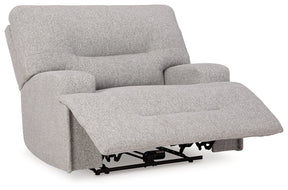 Acklen Place Pewter Oversized Power Recliner by Ashley at Eve Furniture