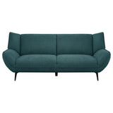 Acton 2-piece Upholstered Flared Arm Sofa Set Teal Blue