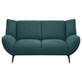 Acton 2-piece Upholstered Flared Arm Sofa Set Teal Blue