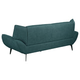 Acton 3-piece Upholstered Flared Arm Sofa Set Teal Blue